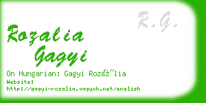 rozalia gagyi business card